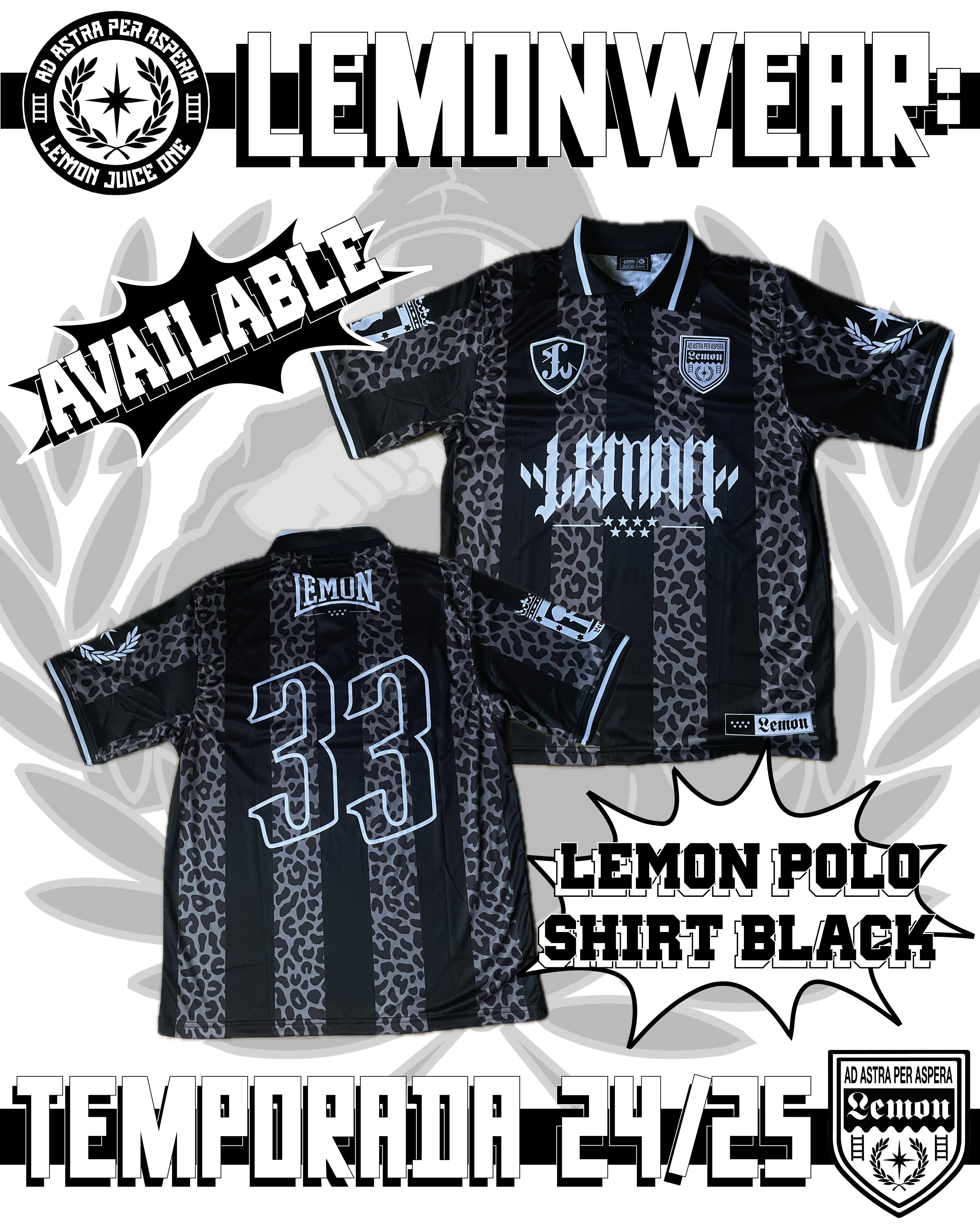 LEMON POLO SHIRT BLACK