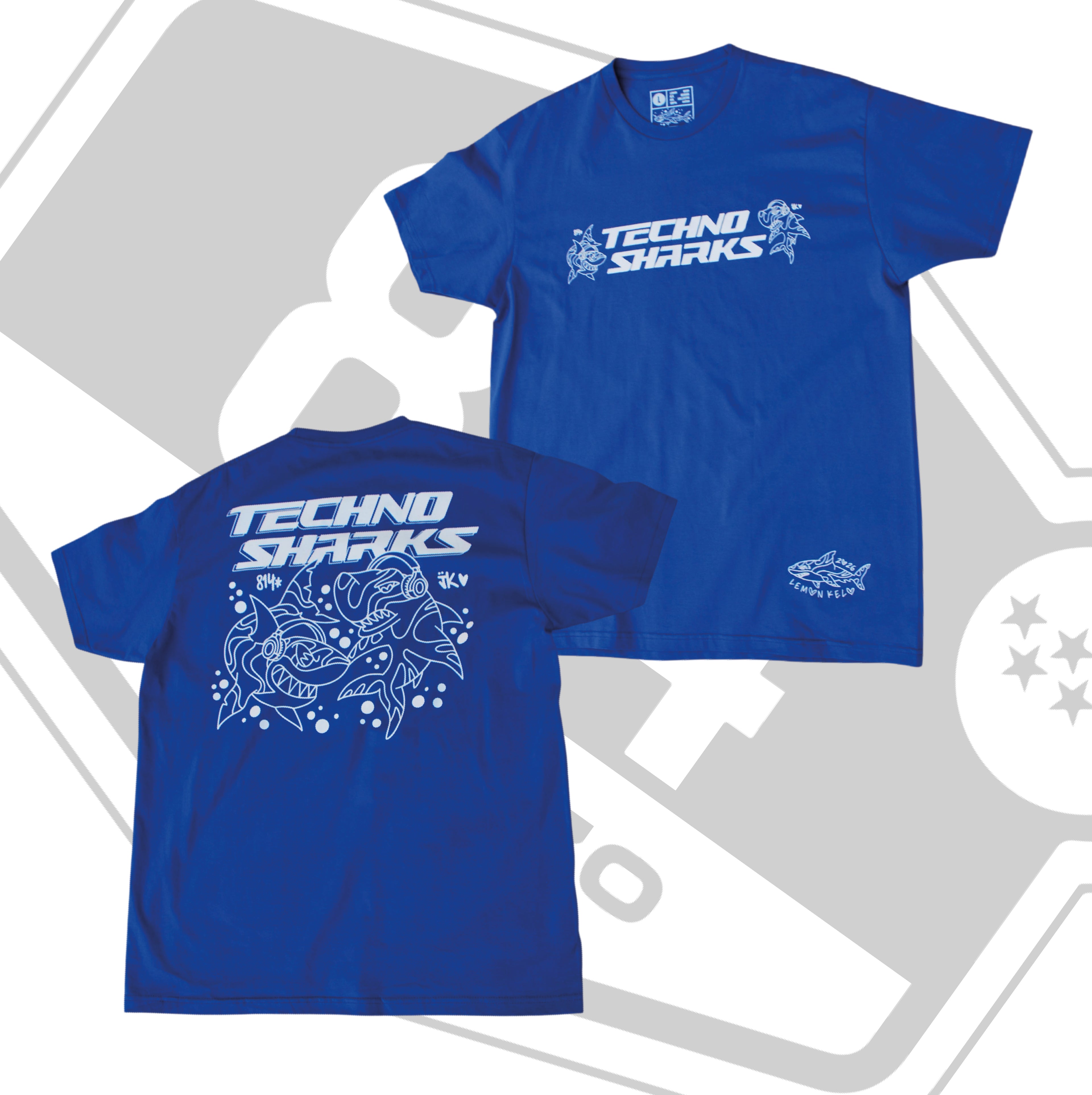 CAMISETA TECHNO SHARKS 814xKLK